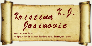 Kristina Josimović vizit kartica